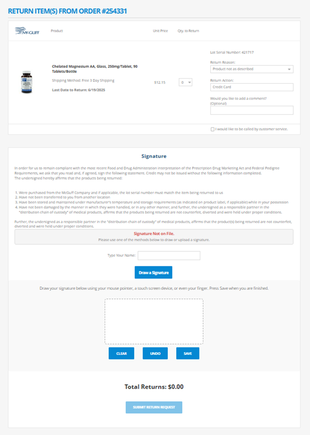 New Returns Process | McGuff.com